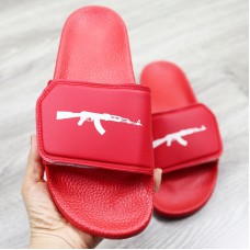 Magic tape fashion designer logo 35-46 anti slip OEM slides slippers colorful made in China