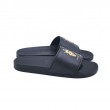 Wholesale OEM Logo new design PCU Flat And Anti-skip Blank Slide Sandals Plain custom mens rubber slippers