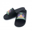 footwear manufacturers haitian flag slippers, PVC flag summer beach home house advertisement Haiti flag slides slippers men