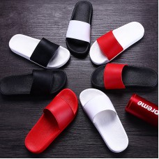 2019 new design custom logo slide sandals, PVC soft sandals for women and ladies, low MOQ outdoor unisex custom slippers